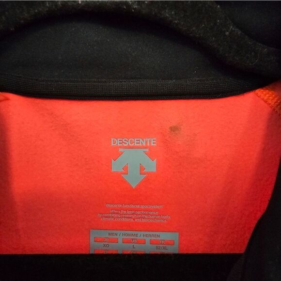 Descent Orange 1/4 Zip Pullover Mens L - Picture 3 of 6
